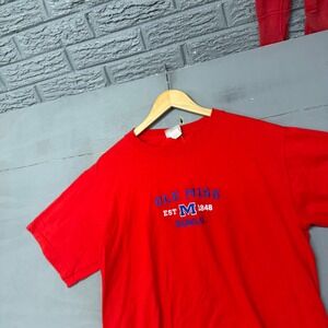 Ole Miss Rebels T-Shirt Mens Medium Red Short Sleeve NCAA College VF Imagewear